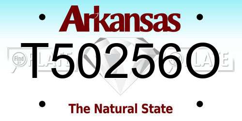 T50256O Arkansas License Plate