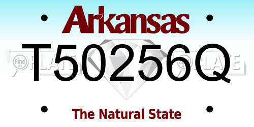 T50256Q Arkansas License Plate