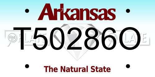 T50286O Arkansas License Plate