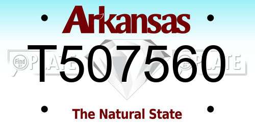 T507560 Arkansas License Plate
