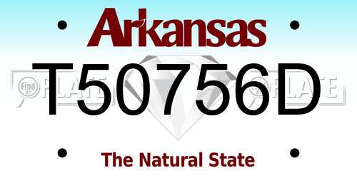T50756D Arkansas License Plate