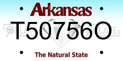 T50756O Arkansas License Plate