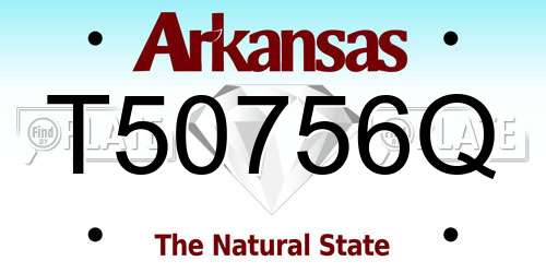 T50756Q Arkansas License Plate