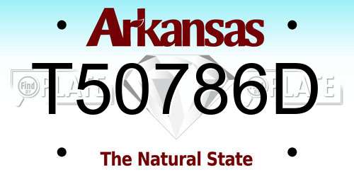 T50786D Arkansas License Plate