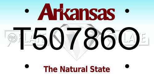 T50786O Arkansas License Plate