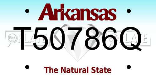T50786Q Arkansas License Plate