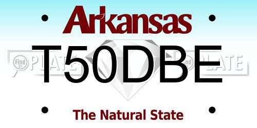 T50DBE Arkansas License Plate