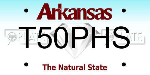 T50PHS Arkansas License Plate
