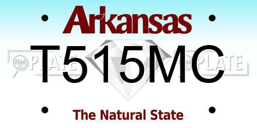 T515MC Arkansas License Plate