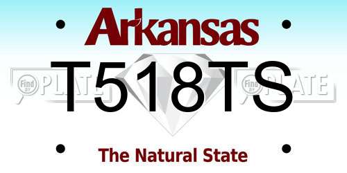 T518TS Arkansas License Plate