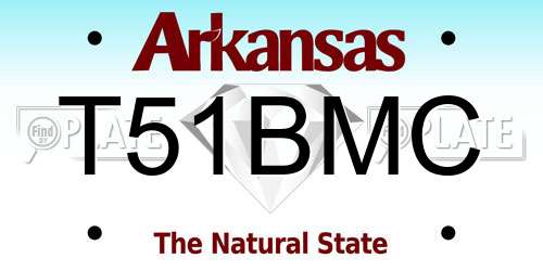 T51BMC Arkansas License Plate