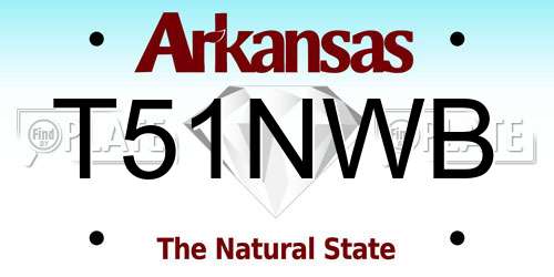 T51NWB Arkansas License Plate