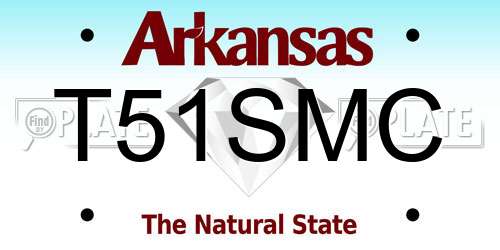 T51SMC Arkansas License Plate