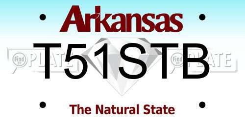T51STB Arkansas License Plate