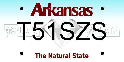 T51SZS Arkansas License Plate
