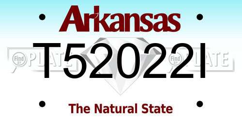T52022I Arkansas License Plate