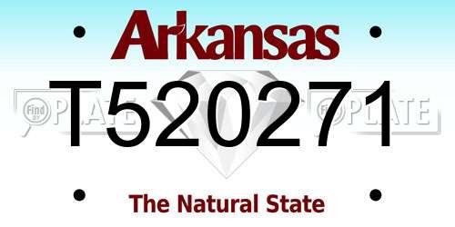 T520271 Arkansas License Plate