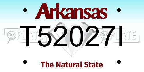 T52027I Arkansas License Plate