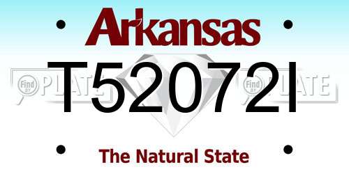 T52072I Arkansas License Plate