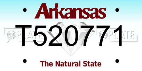 T520771 Arkansas License Plate