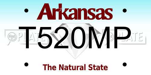 T520MP Arkansas License Plate