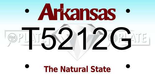 T5212G Arkansas License Plate