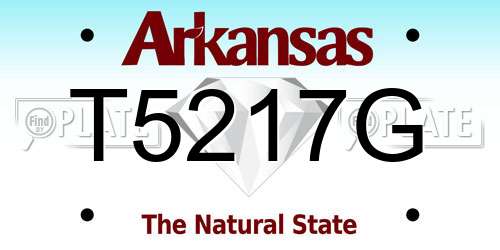 T5217G Arkansas License Plate