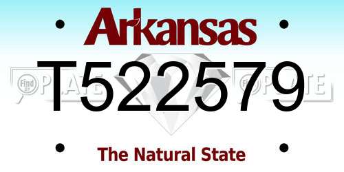 T522579 Arkansas License Plate