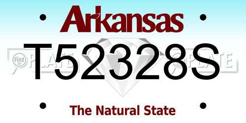 T52328S Arkansas License Plate