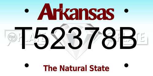 T52378B Arkansas License Plate