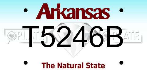 T5246B Arkansas License Plate