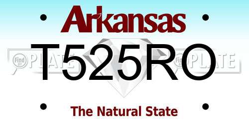 T525RO Arkansas License Plate