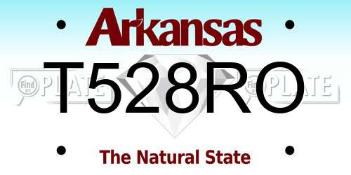 T528RO Arkansas License Plate