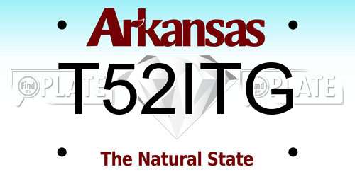 T52ITG Arkansas License Plate