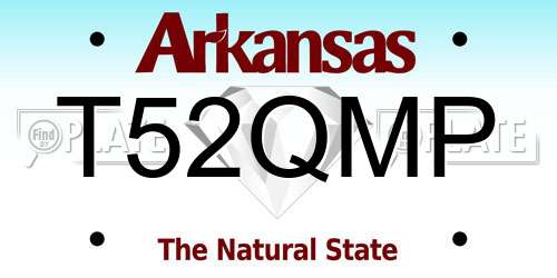 T52QMP Arkansas License Plate