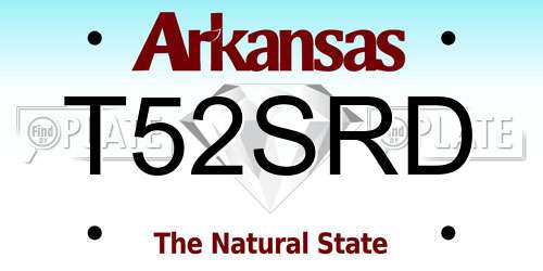 T52SRD Arkansas License Plate