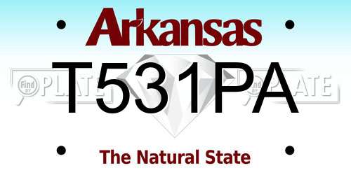 T531PA Arkansas License Plate