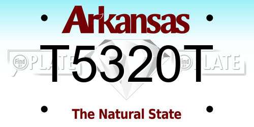 T5320T Arkansas License Plate
