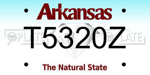 T5320Z Arkansas License Plate