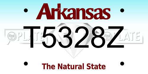 T5328Z Arkansas License Plate
