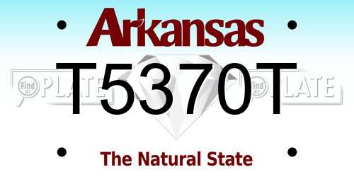 T5370T Arkansas License Plate