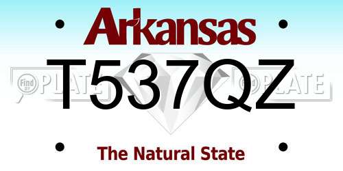 T537QZ Arkansas License Plate