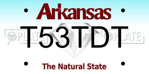 T53TDT Arkansas License Plate