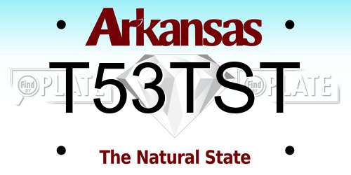 T53TST Arkansas License Plate