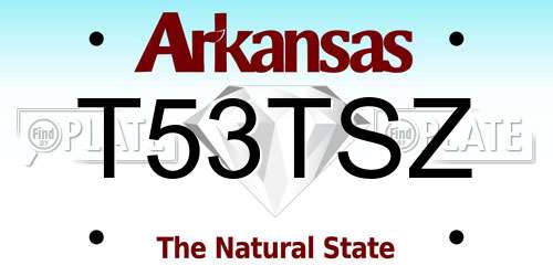 T53TSZ Arkansas License Plate