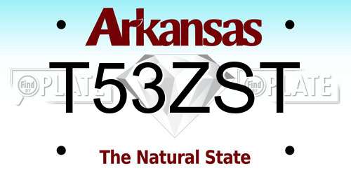 T53ZST Arkansas License Plate
