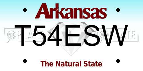 T54ESW Arkansas License Plate