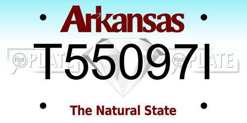 T55097I Arkansas License Plate
