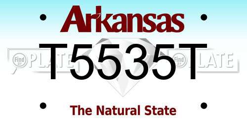 T5535T Arkansas License Plate