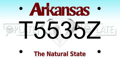 T5535Z Arkansas License Plate